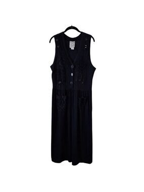 Surya Sleeveless Beaded Lace Floral Maxi Dress Size L